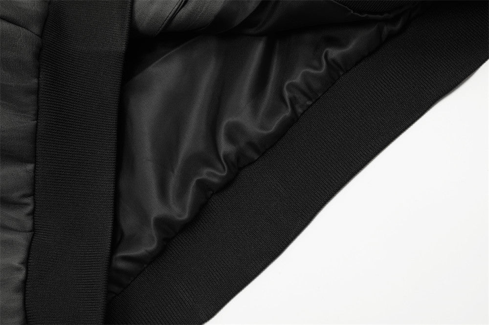 American Letter Signature PU Leather Jacket