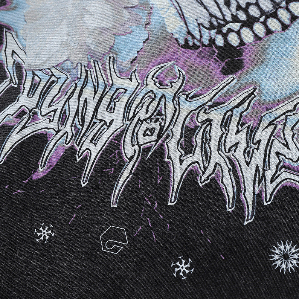 Noctura Vintage Washed Butterfly Long-Sleeve Tee