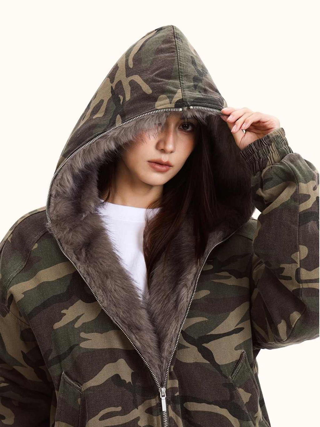 Hooded Camouflage Jacket