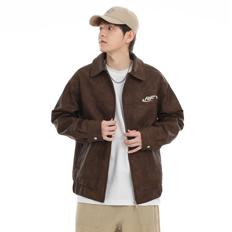 Men’s Retro PU Leather Jacket
