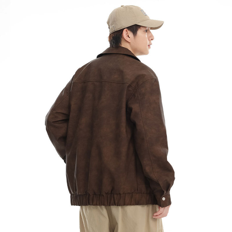 Men’s Retro PU Leather Jacket