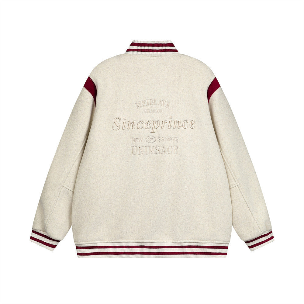 The VarsityEdge Embroidered Baseball Jacket American High Street Edition