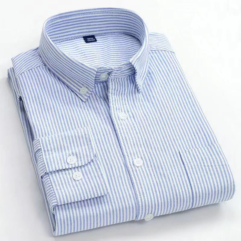 Men's Striped Business Casual Shirt