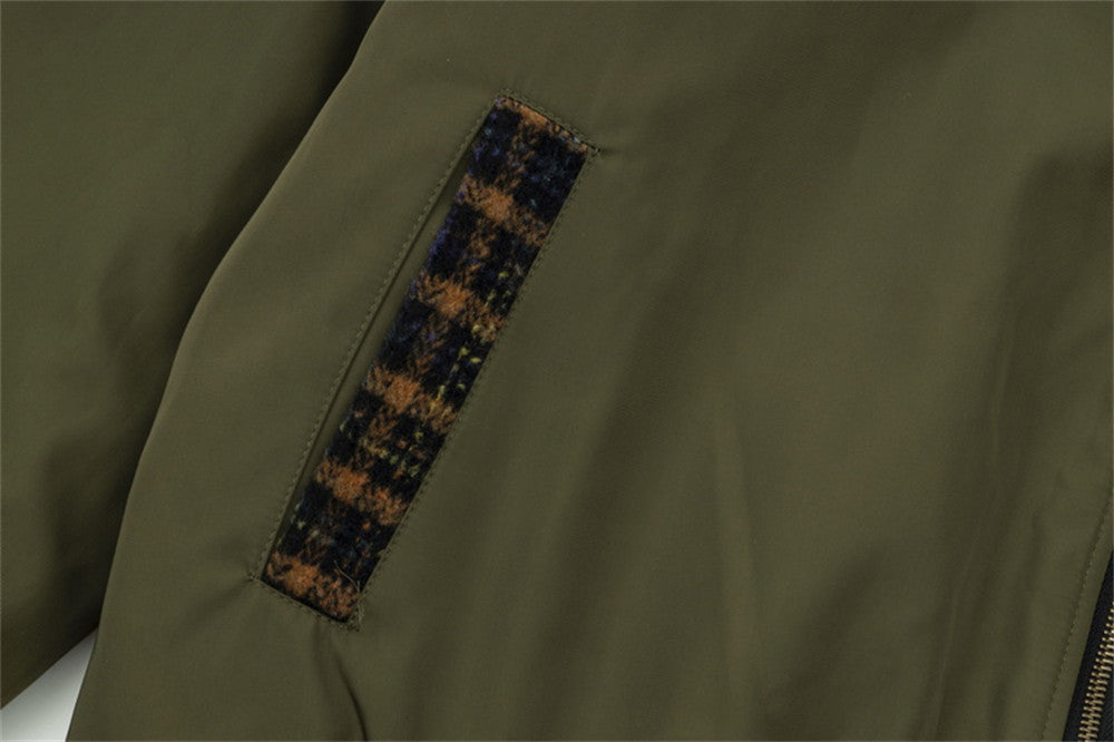 Men’s Stitching Flight Jacket