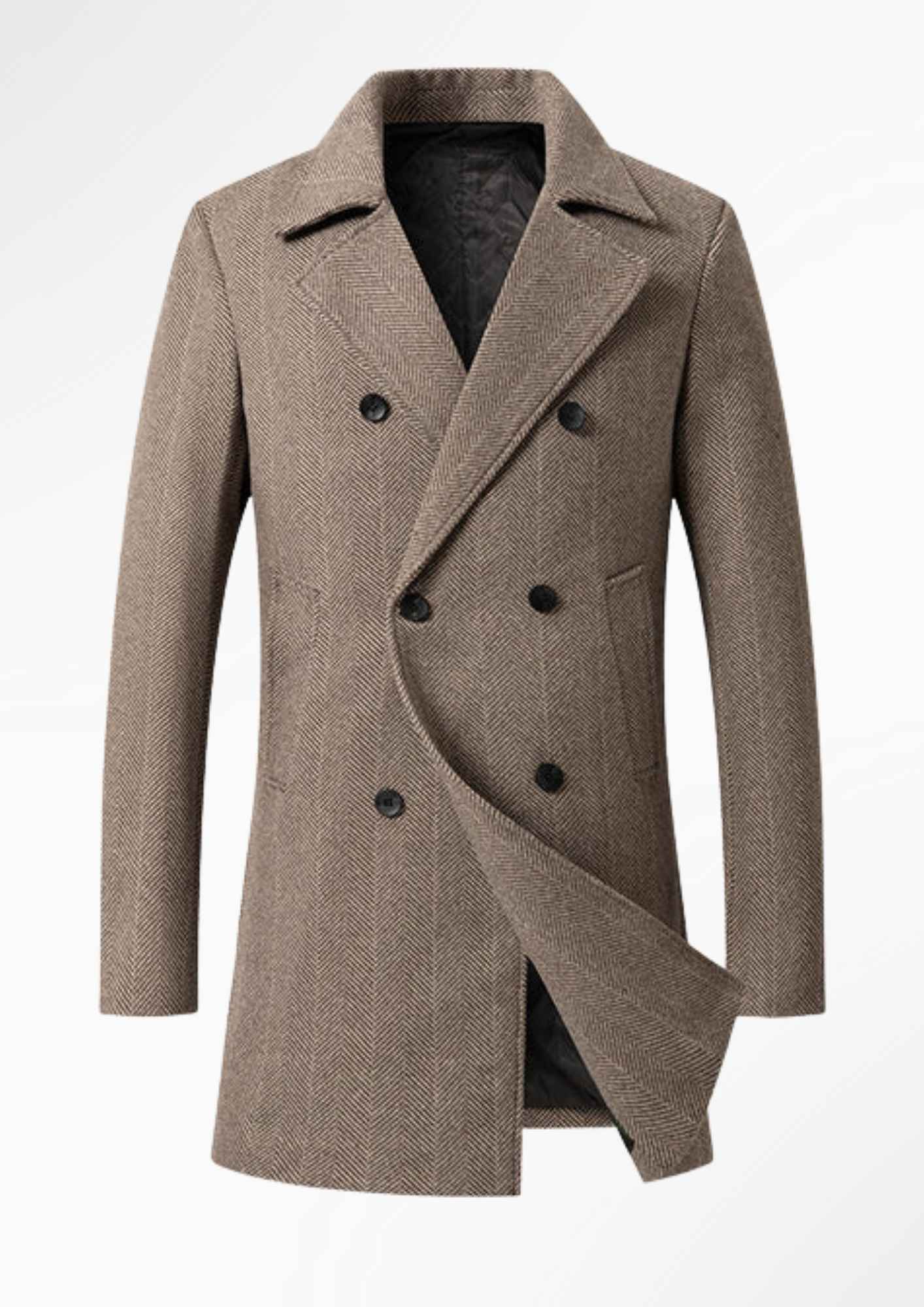 Men’s Check Wool Coat