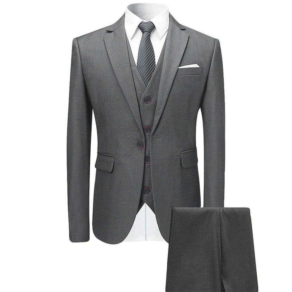 Men's Fashion Slim Suit Three-piece Suit