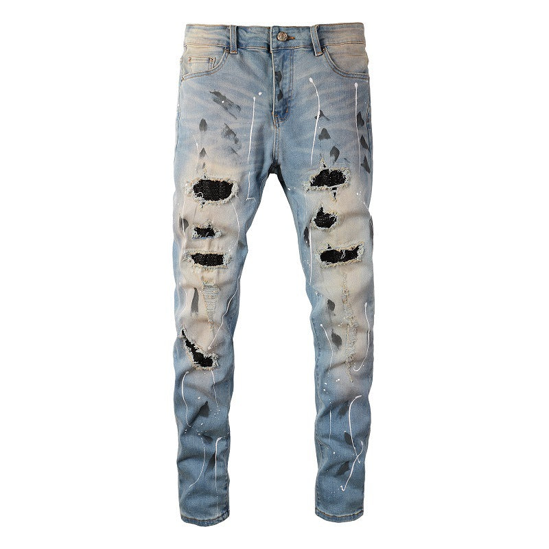 Rhinestone Street Jeans