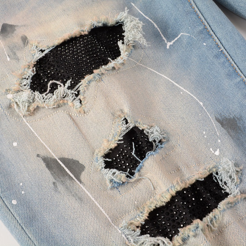 Rhinestone Street Jeans