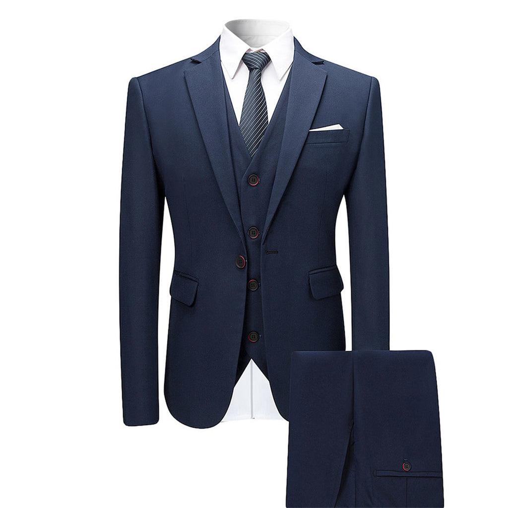 Men's Fashion Slim Suit Three-piece Suit