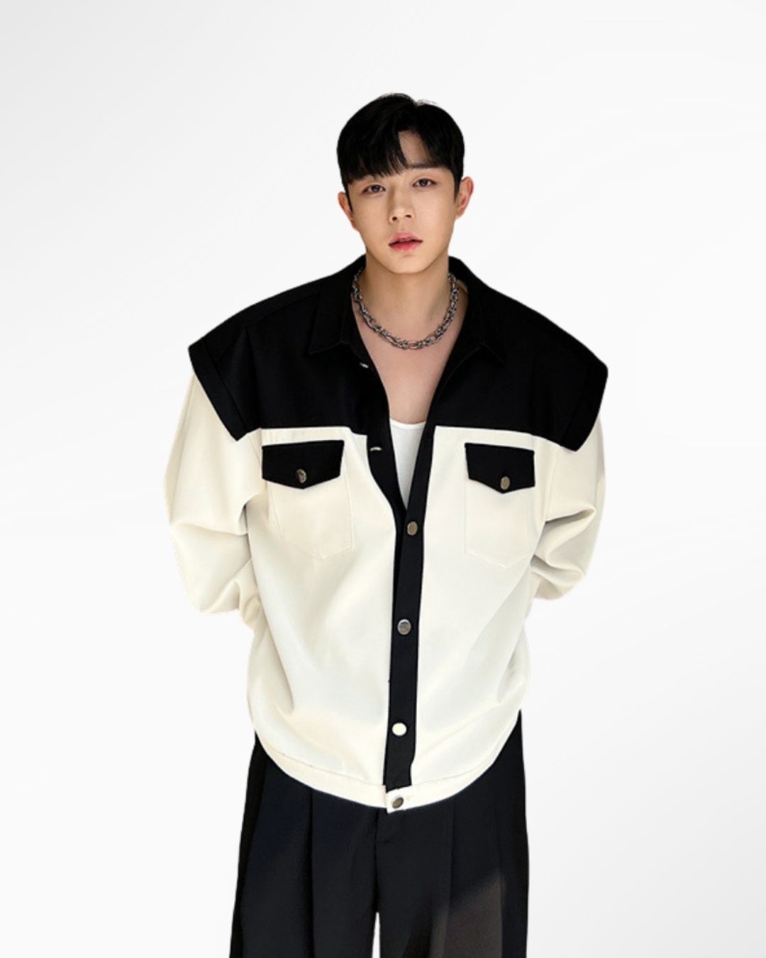 Contrast Casual Thin Sweater Coat