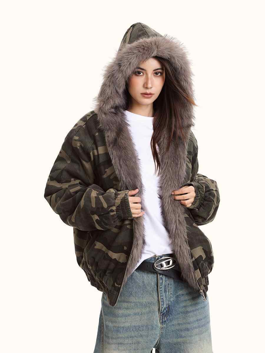 Hooded Camouflage Jacket