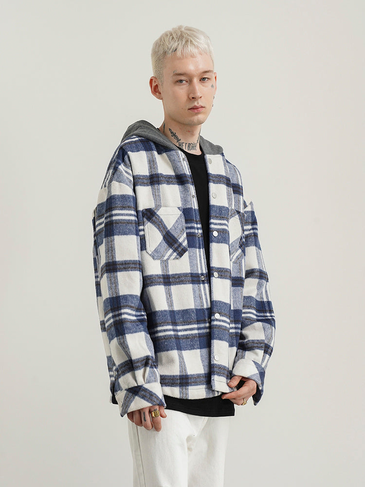 Loose-Fit Hooded Plush Coat