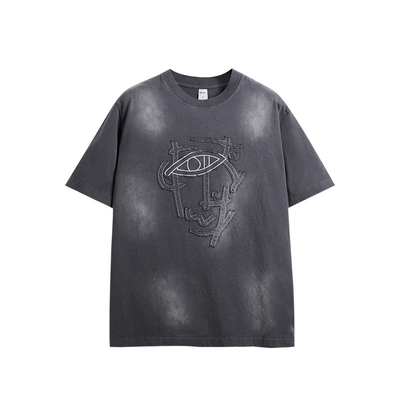 UrbanCraft Washed Patch Embroidered Oversize Tee