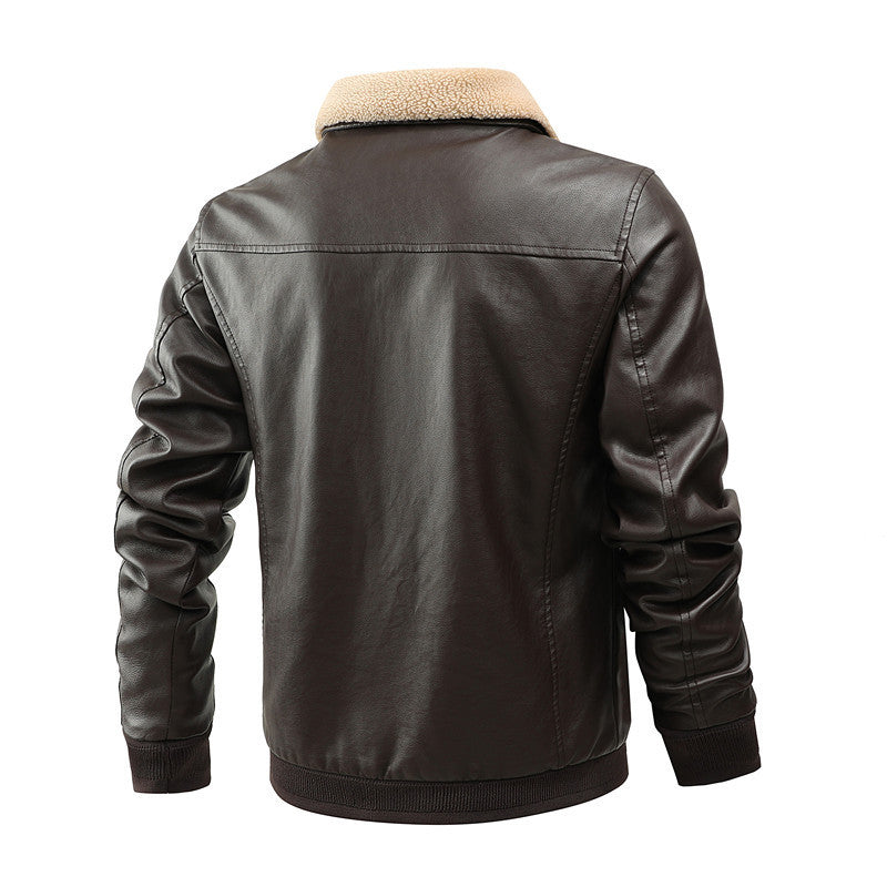 Men’s Zipper Stand Collar Coat