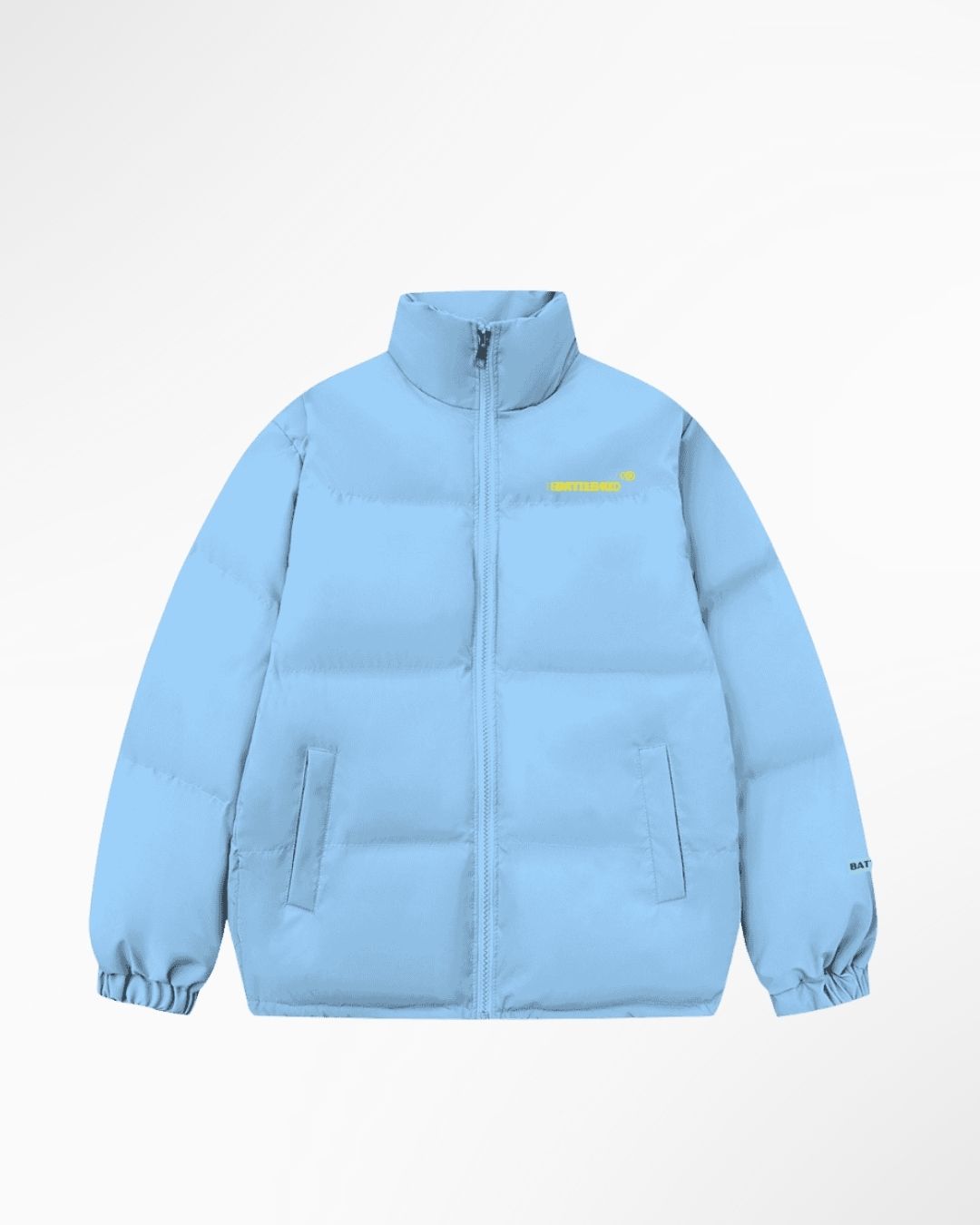 Printed Stand Collar Cotton-Padded Coat