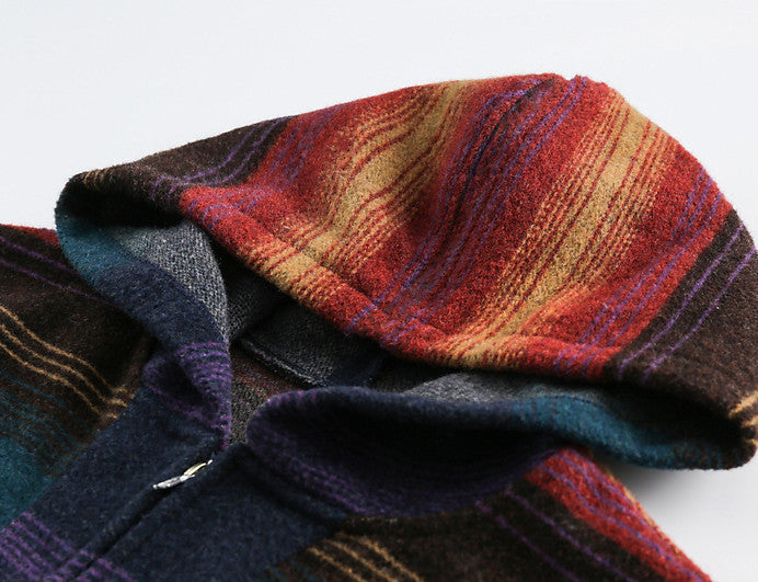 Vintage Stripe Hoodie Jacket