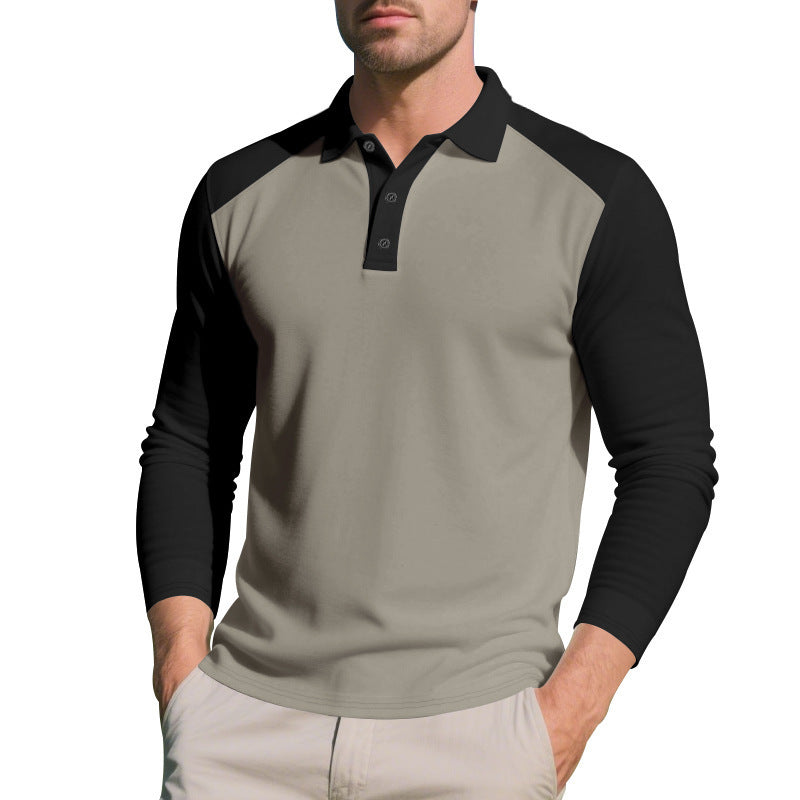 Lapel Long Sleeve Golf Shirt