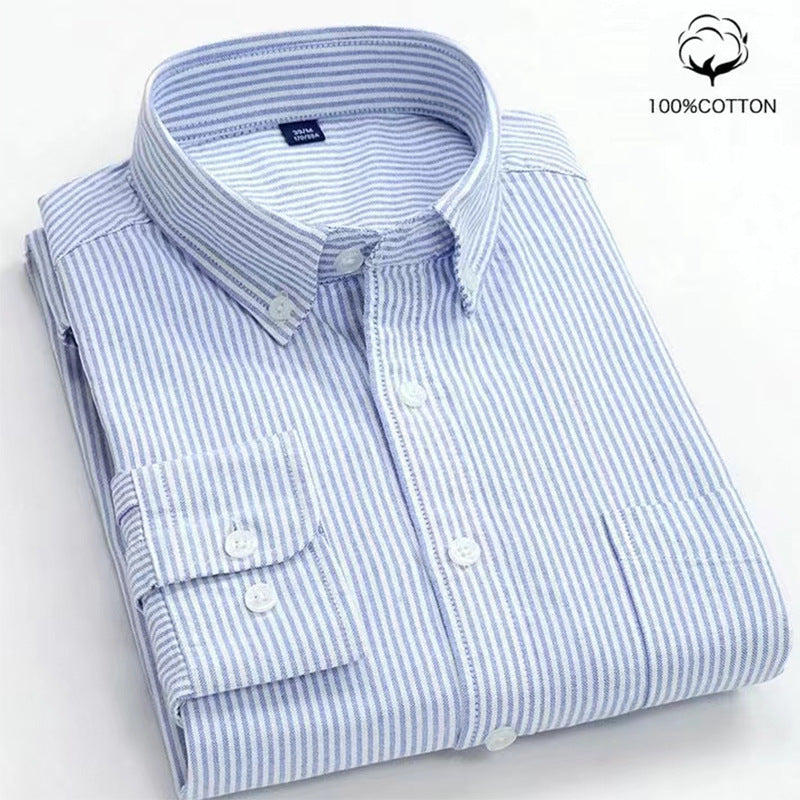 Men's Striped Business Casual Shirt