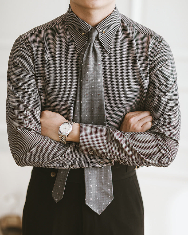 Men’s Empire Collar Non-Iron Formal Shirt