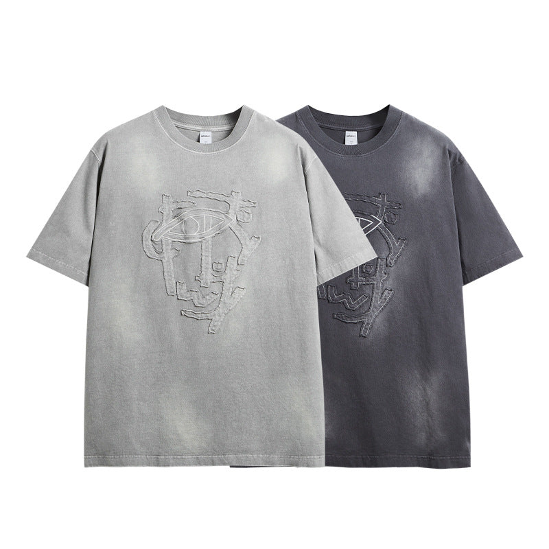 UrbanCraft Washed Patch Embroidered Oversize Tee