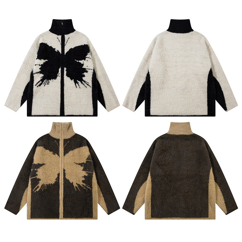 Echelon Patchwork High-Neck Sweater