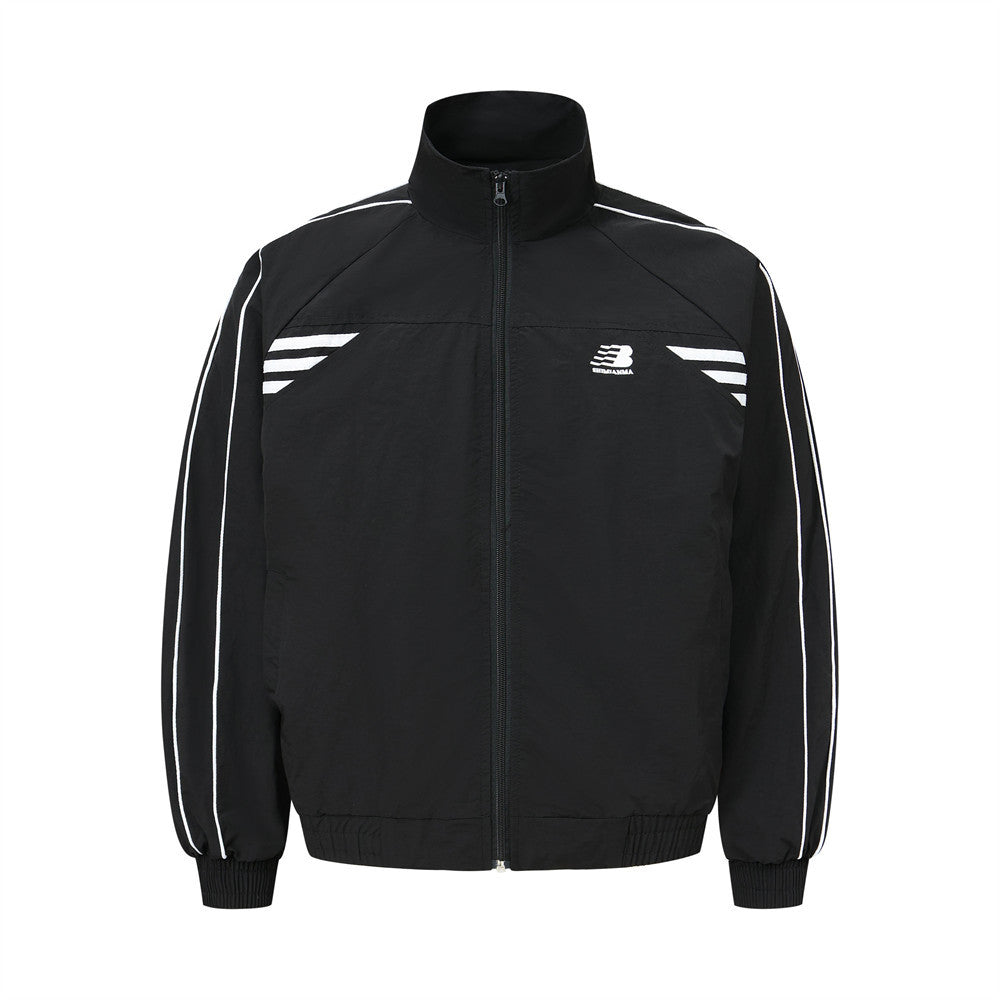 Loose Fit Stand Collar Jacket for Men