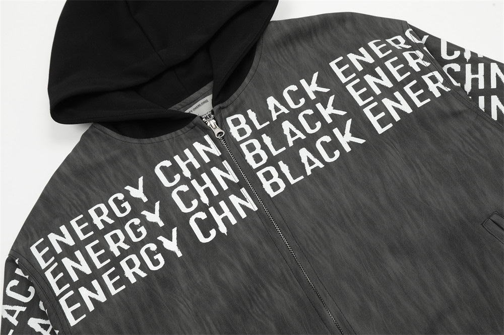 American Letter Signature PU Leather Jacket