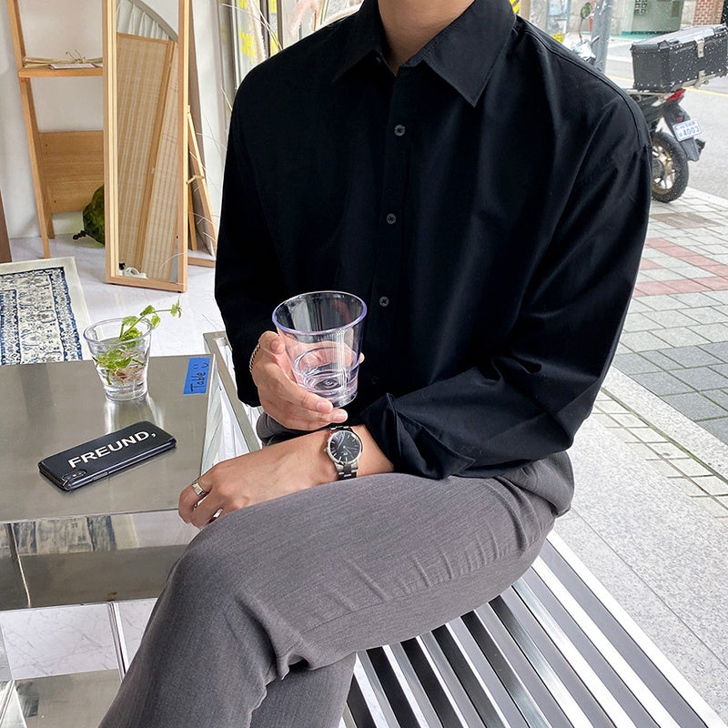 Men's Loose-Fit Business Formal Shirt