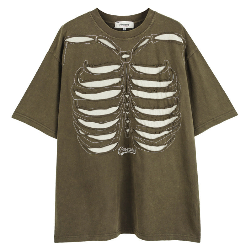 Skull Print Short Sleeve Tee