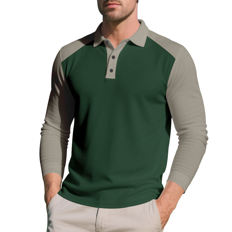 Lapel Long Sleeve Golf Shirt