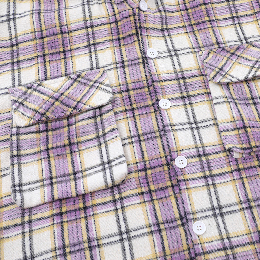 The GridForm Hooded Overshirt Plaid Colorblock Edition