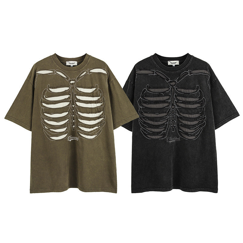 Skull Print Short Sleeve Tee