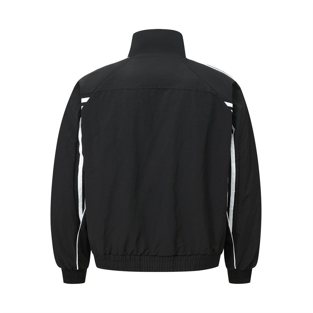 Loose Fit Stand Collar Jacket for Men