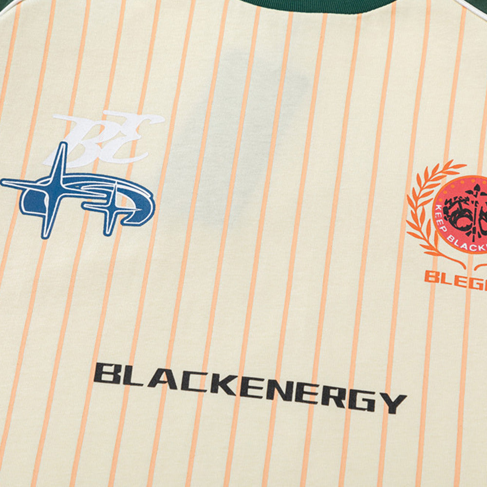 Patchwork Striped Short Sleeve Tee