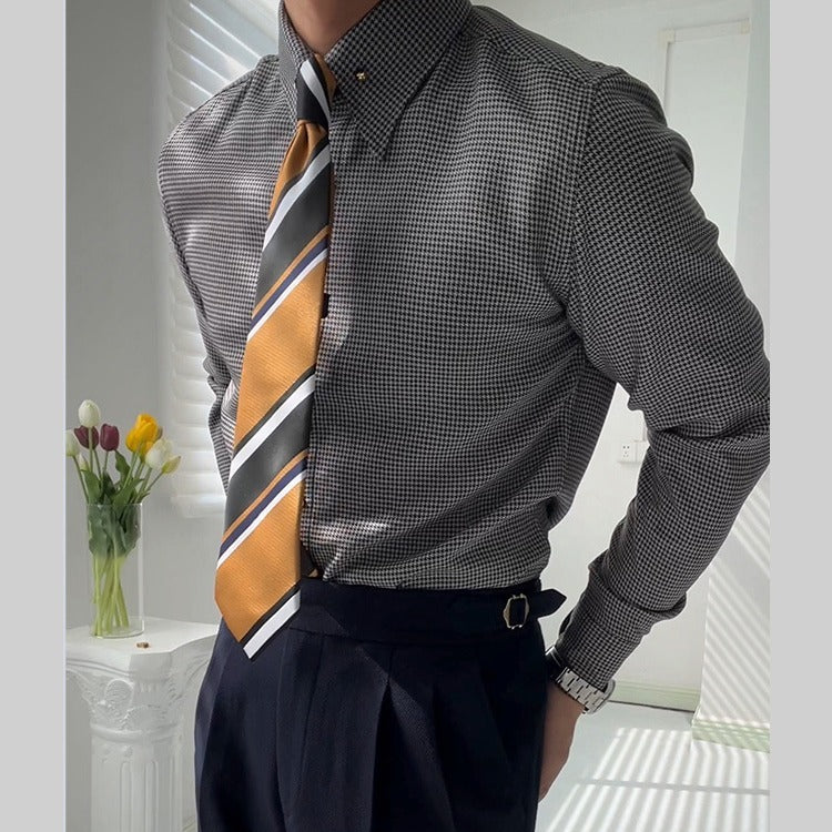 Men’s Empire Collar Non-Iron Formal Shirt