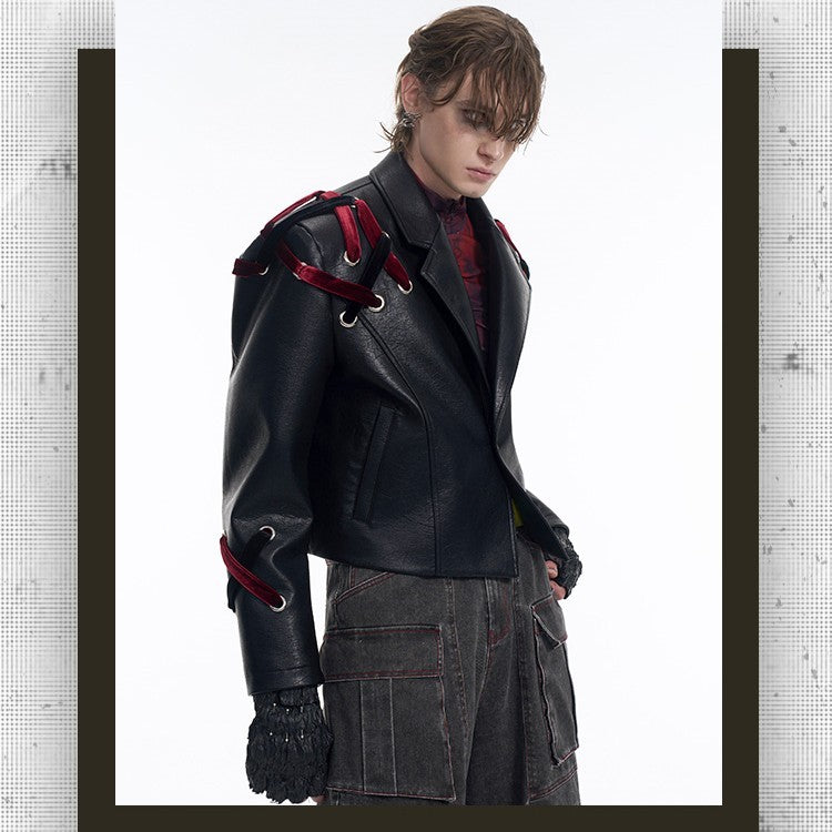 Men’s Short Leather Jacket