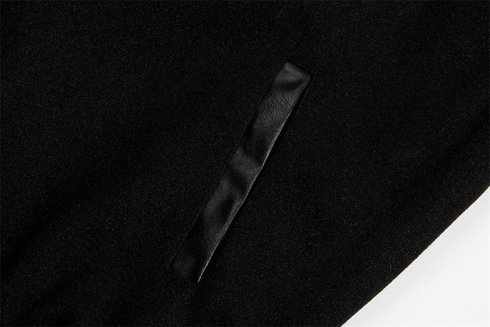 InfernoStitch Flame Embroidered Streetwear Varsity Jacket