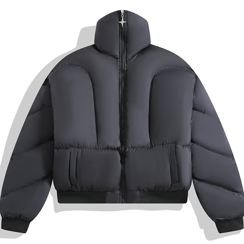 Vintage Cotton-padded Coat Unisex Wear Warm Quilted Jacket