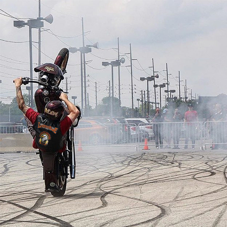 Embroidered Leather Biker Vest