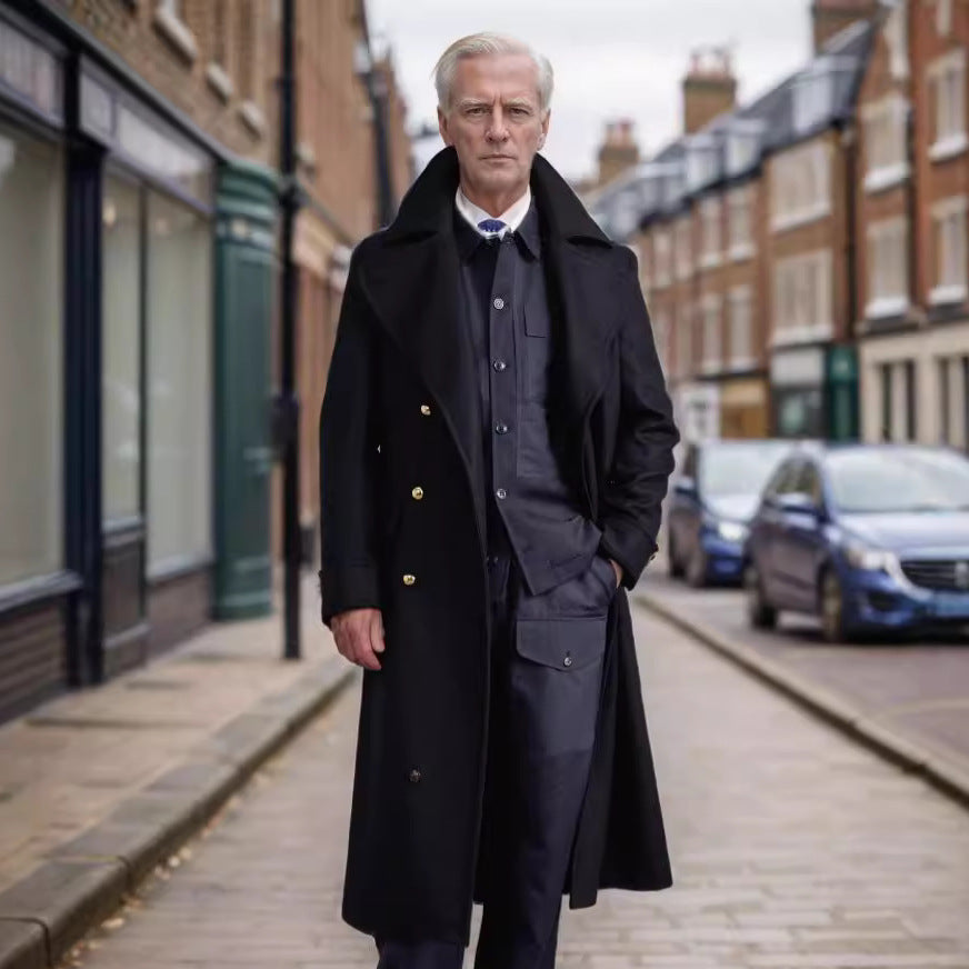 Wool Ultra-Long Overcoat