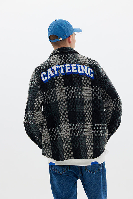 Retro Plaid Lapel Jacket