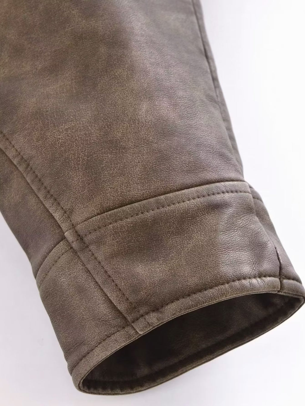 Women’s Gradient Washable PU Leather Jacket