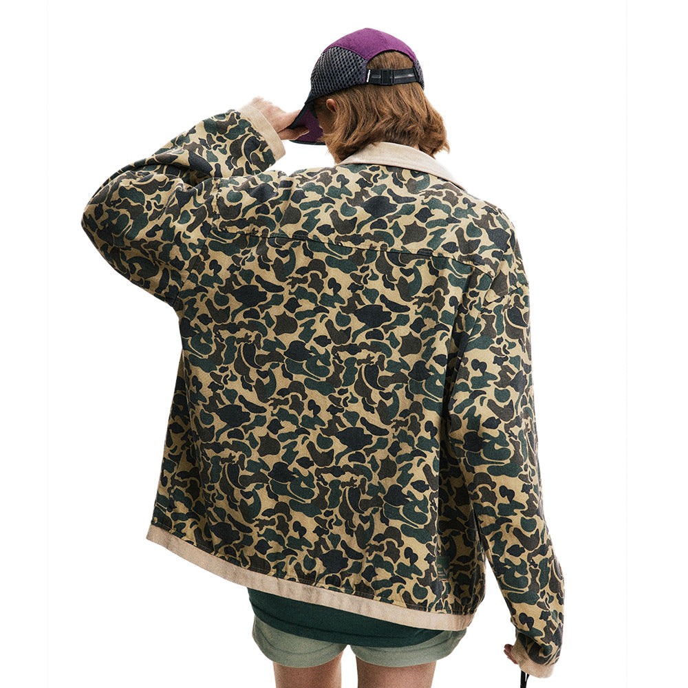 Contrast Stitch Outdoor Denim Jacket