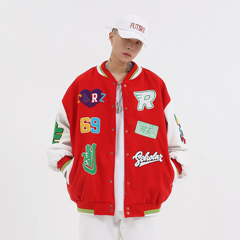 Classic Patchwork Baseball Jacket
