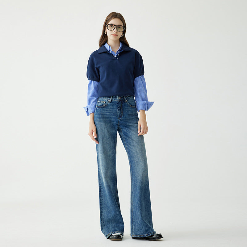 Elysia Luxe High-Waist Straight Jeans
