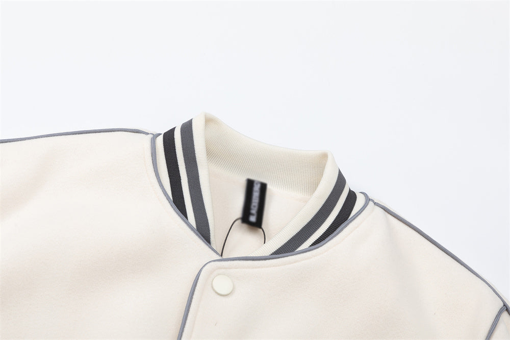 RugbyCraft Embroidered Leather Jacket