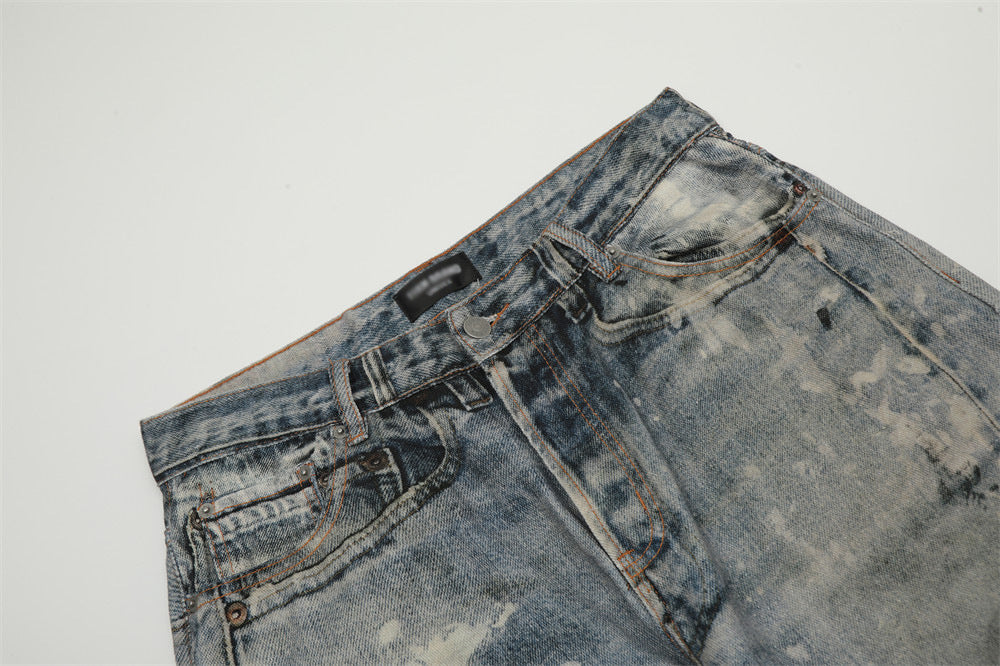 InkFlux Artistic Splash-Paint Men’s Denim Jeans