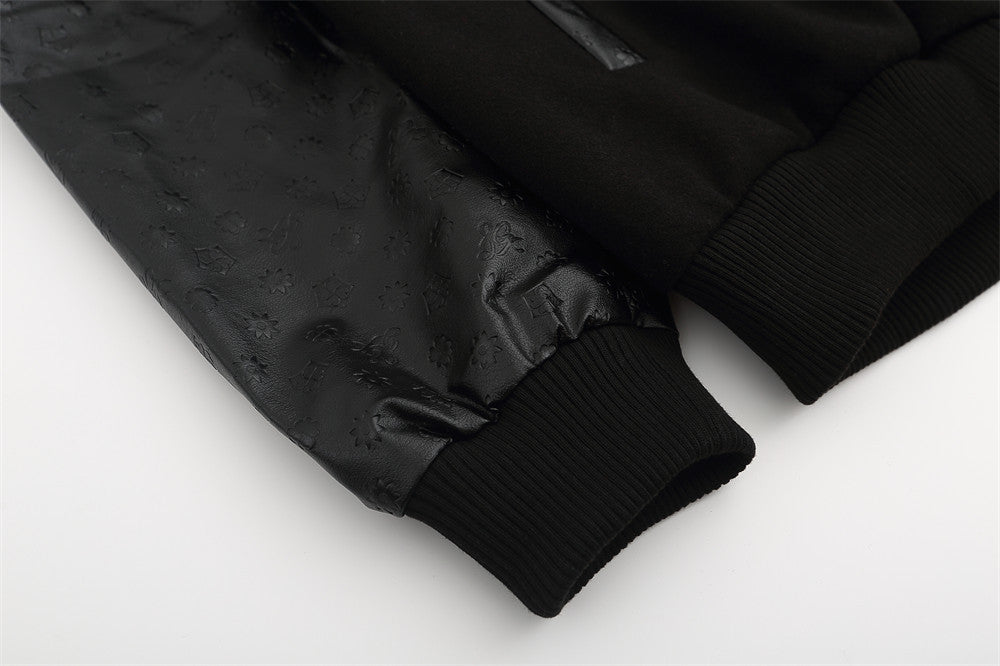 HaloGuard Embroidered Angel Varsity Bomber Jacket