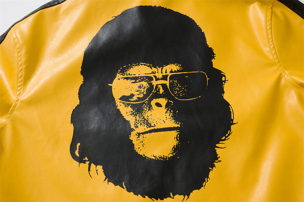 Gorilla Head Statement Graphic Coat