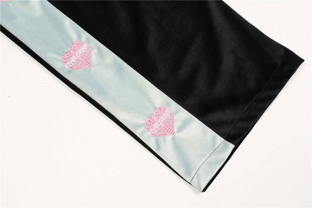 Love Embroidered Casual Suit for Men